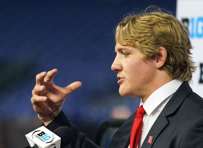 Garrett Nelson 2022 Big Ten Media Days USATSI_18747401